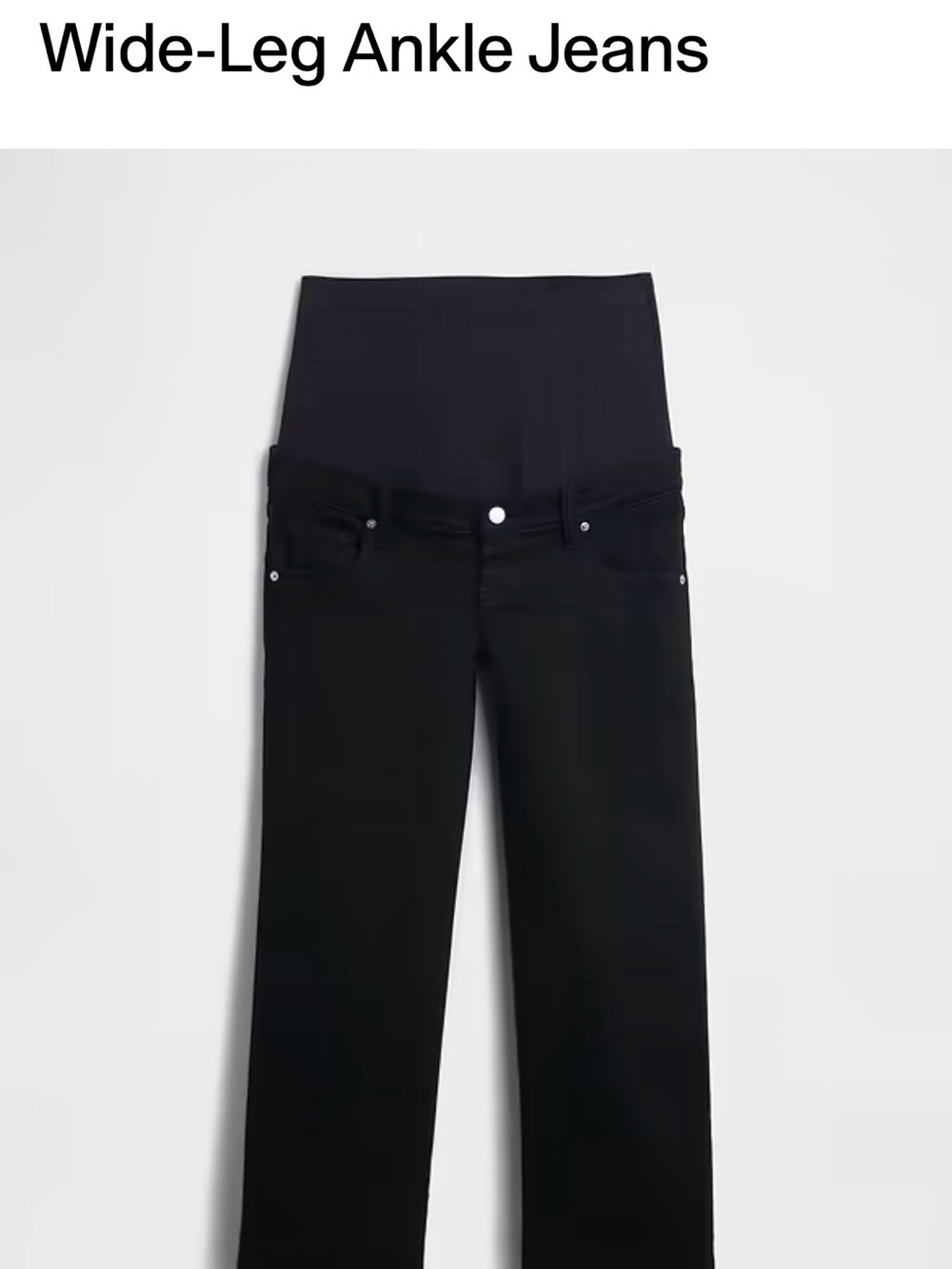 GAP Maternity Full-Panel Stride Wide-Leg Ankle Jeans 29 long
